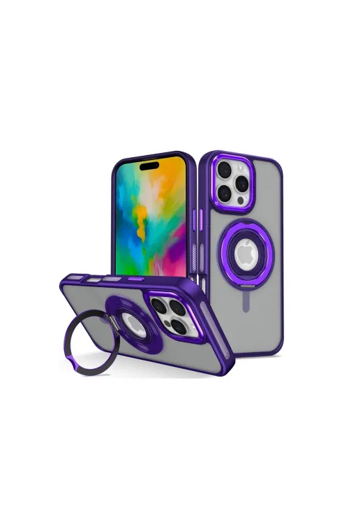 Joko Apple İphone 16 Pro Max Banza Magsafe Standlı Kapak - Derin Mor