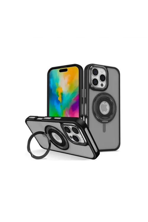 Joko Apple İphone 16 Pro Max Banza Magsafe Standlı Kapak - Siyah