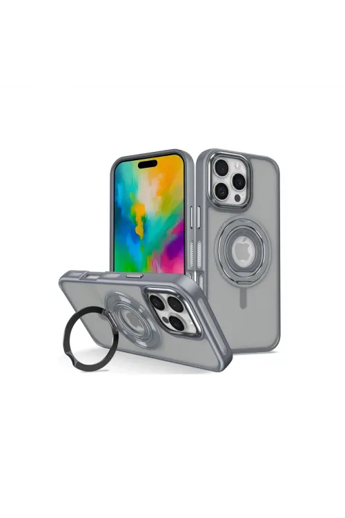 Joko Apple İphone 16 Pro Max Banza Magsafe Standlı Kapak - Titan Gri