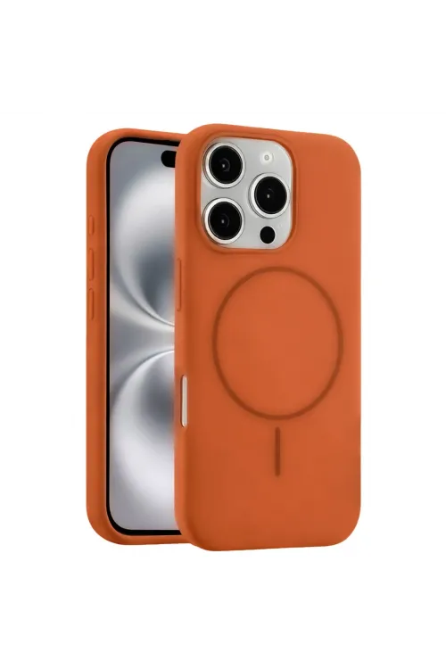 Joko Apple İphone 16 Pro Max Kılıf Jully Magsafe Kapak - Turuncu