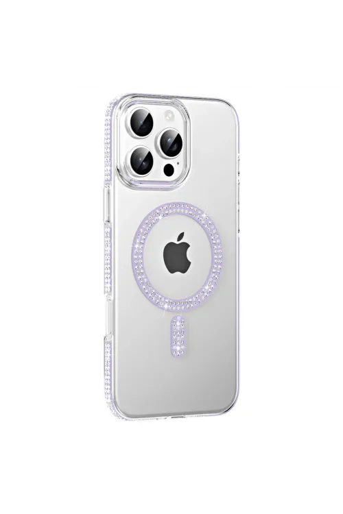 Joko Apple İphone 16 Pro Max Move Taşlı Magsafe Kapak - Lila