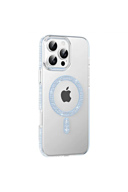 Joko Apple İphone 16 Pro Max Move Taşlı Magsafe Kapak - Mavi