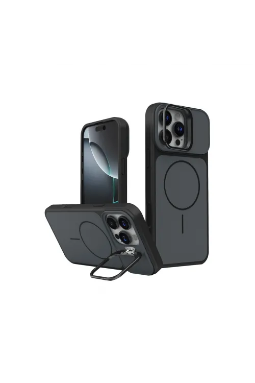 Joko Apple İphone 16 Pro Max Pale Magsafe Standlı Kapak - Siyah