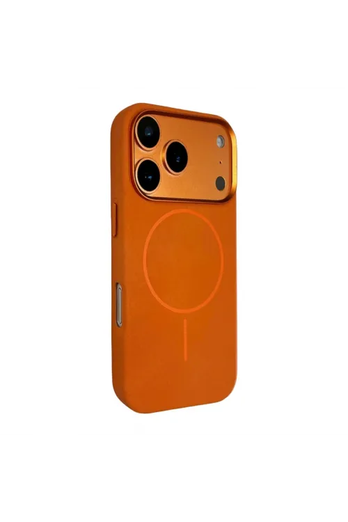 Joko Apple İphone 17 Pro Max Luno Deri Magsafe Kapak - Turuncu