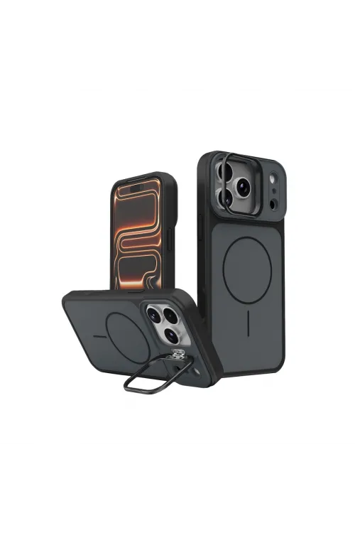 Joko Apple İphone 17 Pro Max Pale Magsafe Standlı Kapak - Siyah