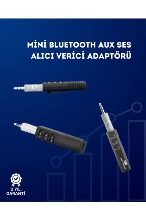 Kablolu Hoparlör Ve Kulaklıklar İçin Bluetooth Adaptör | Mini Boy, Klipsli, Taşınabilir