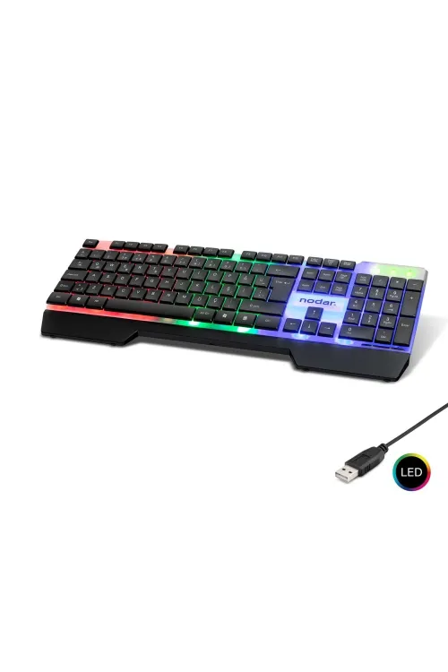 Kablolu Oyuncu Klavye Slım Led Q Siyah ND868