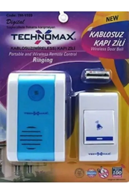 Kablosuz 100 MT Mesafeli Kapı Zili