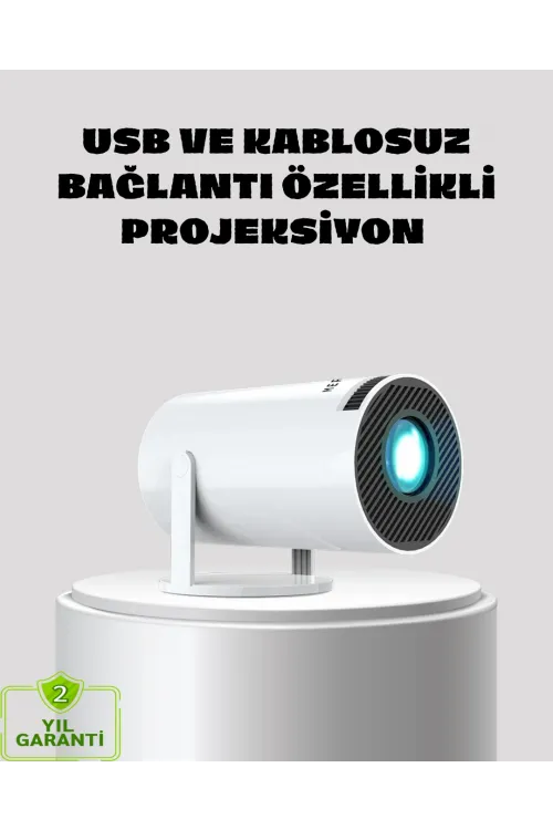 Kablosuz Bağlantılı Full Hd Ev Sinema Projeksiyonu 160 Ansı Lümen