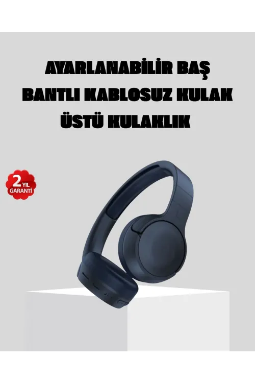 Kablosuz Bluetooth Kulaklık 5.0 18 Saat Kullanım Dinamik Sürücü Siyah
