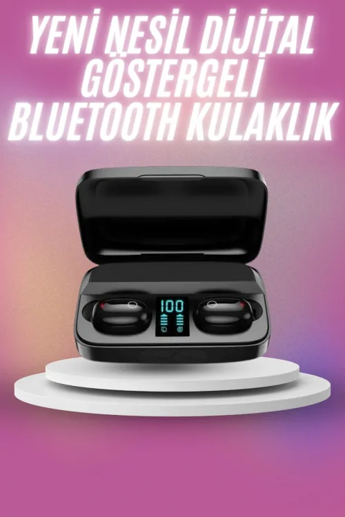 Kablosuz Bluetooth Kulaklık Android Ve İos Uyumlu Led Göstergeli Powerbankli