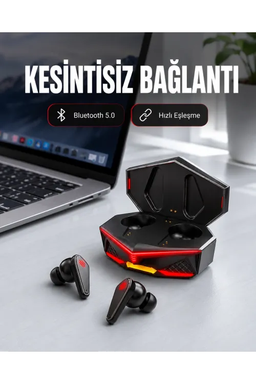 Kablosuz Bluetooth Kulaklık Led Işıklı Yeni Nesil