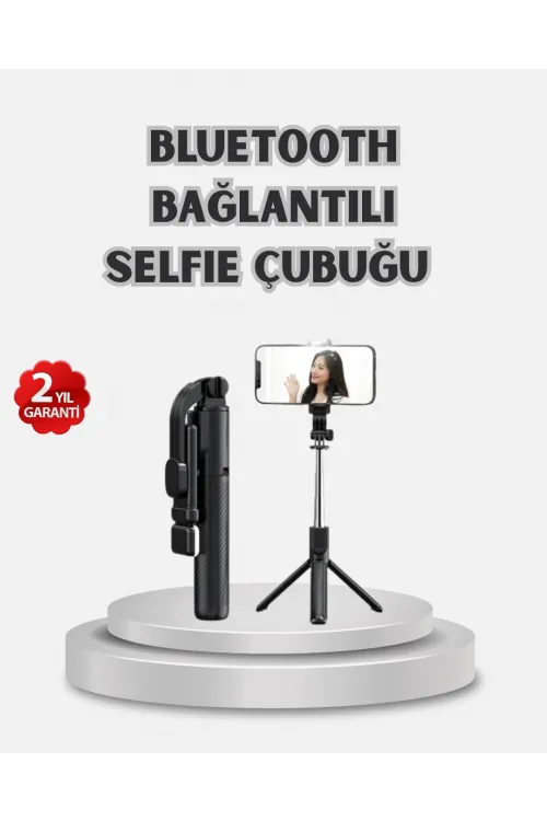 Kablosuz Bluetooth Selfie Çubuğu – 360° Dönebilir Başlık, Taşınabilir Ve Şık Tasarım
