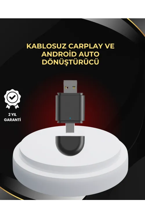Kablosuz Carplay Ve Android Auto Dönüştürücü – Usb-a & Type-c Girişli Akıllı Adaptör