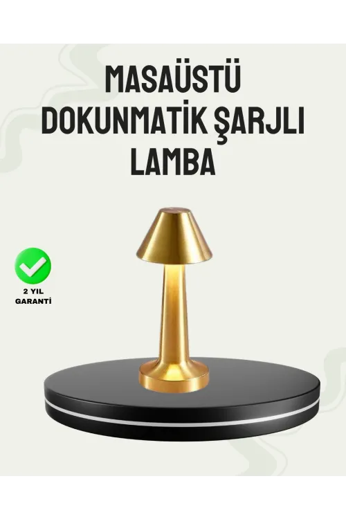 Kablosuz Led Masa Lambası 1800mah 3 Renk Aydınlatma Dokunmatik
