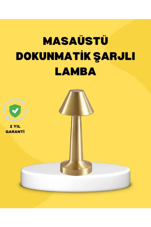 Kablosuz Led Masa Lambası 1800mah 3 Renk Aydınlatma Dokunmatik