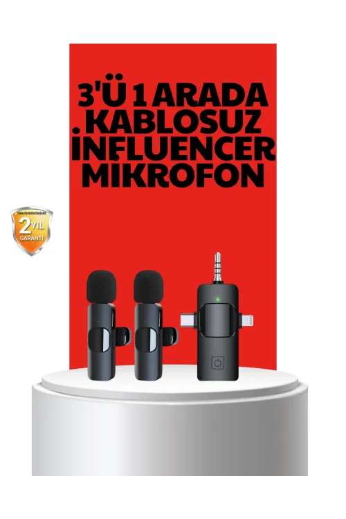 Kablosuz Mikrofon - Telefon Ve Bilgisayar Uyumlu