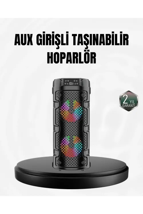 Kablosuz Stereo Hoparlör Usb + Sd Kart + Aux Destekli Bluetooth 5.0