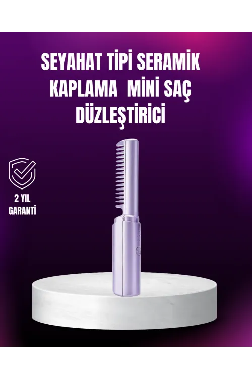 Kablosuz Usb Şarjlı Saç Düzleştirici Tarak – Seyahat Boy