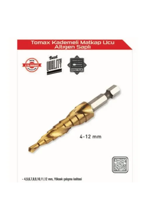 Kademeli Matkap Ucu 4-12 Mm Arası - Altıgen Saplı