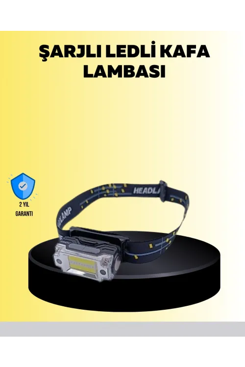Kafa Lambası Led Fener Pratik Taşınabilir Ayarlanabilir Usb Şarjlı