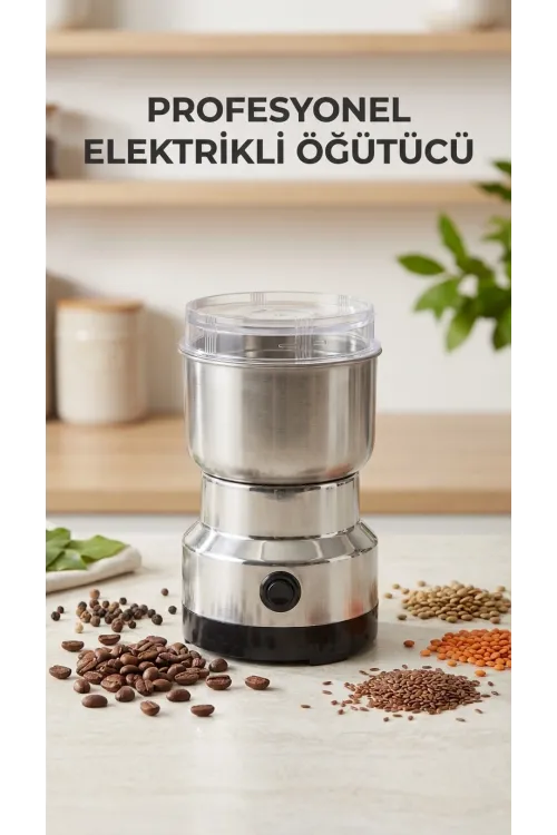 Kahve Ve Baharat Öğütücü Makine Paslanmaz Çelik Ergonomik Kullanım