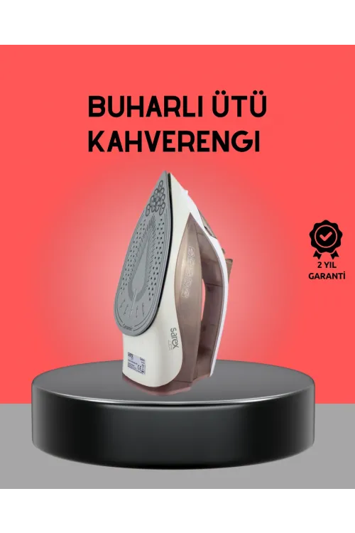 Kahverengi Buharlı Ütü 2200w Sürekli Buhar 120 G Şok Buhar