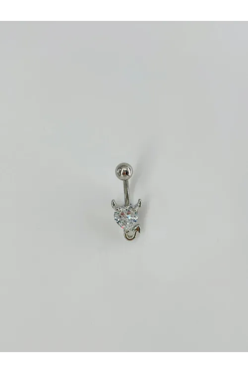 Kalp Detaylı Göbek Piercing - Pg0065