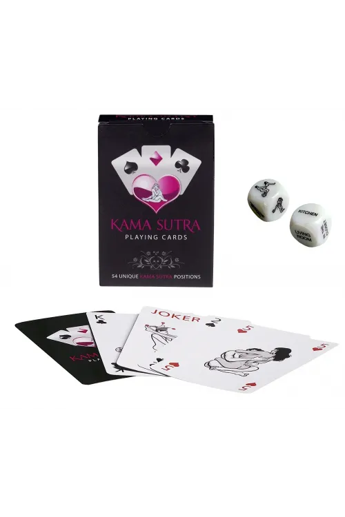 Kamasutra Aşk Seti - Kelepçe - Zar- Kart - Göz Bandı