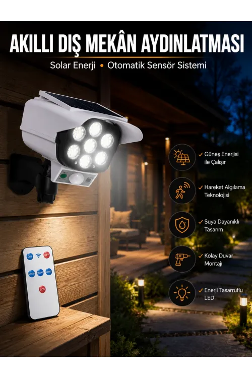 Kamera Görünümlü Solar Lamba