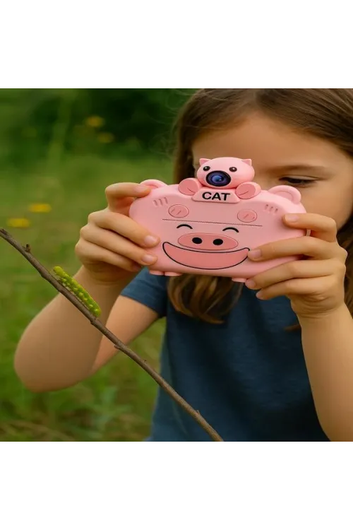 Kameralı Fotoğraf Yazıcısı Pembe Renk