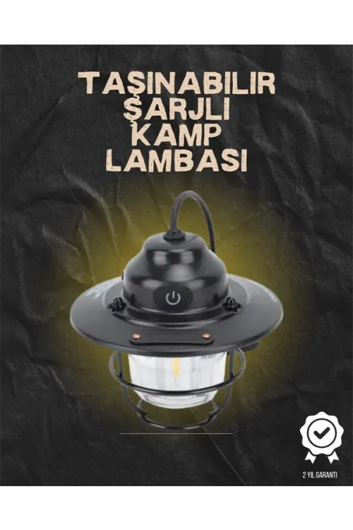 Kamp Ve Bahçe İçin Retro Led Fener – Sıcak Işık, Uzun Ömürlü Batarya