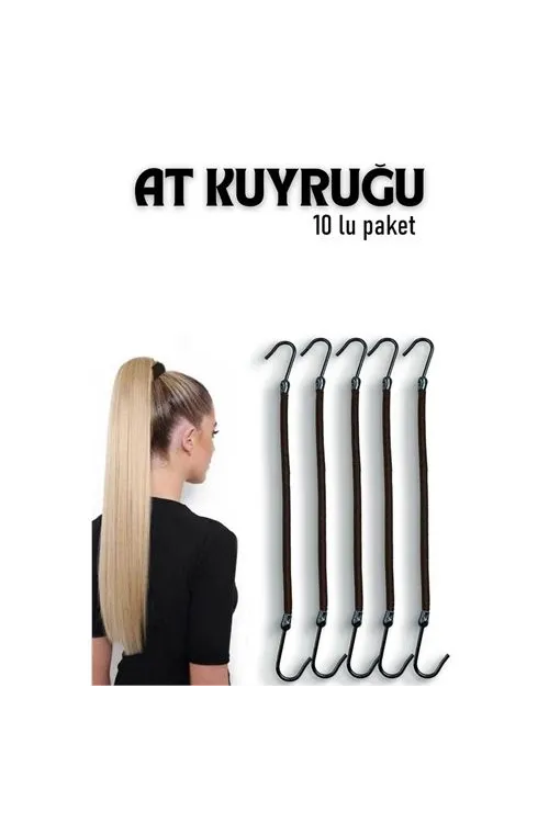 Kancalı At Kuyruğu Lastik Toka 10 ADET 717249