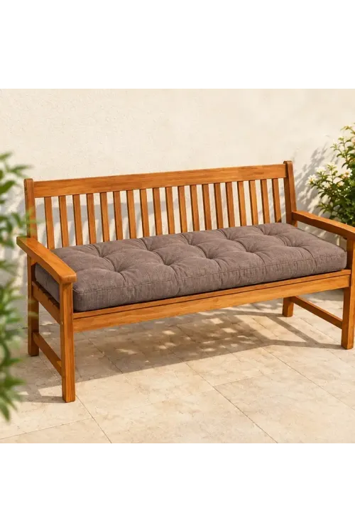 Kapitone Bank Minderi · 100 × 45 × 4 cm · Kahve