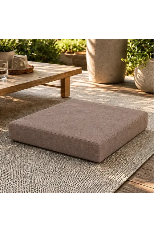 Kare Blok Minder · 50 × 50 × 7 cm · Kahve