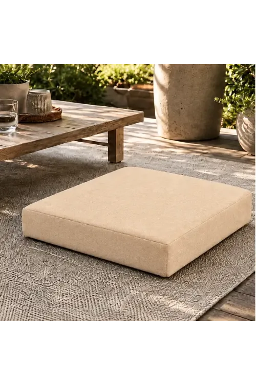 Kare Blok Minder · 50 × 50 × 7 cm · Krem