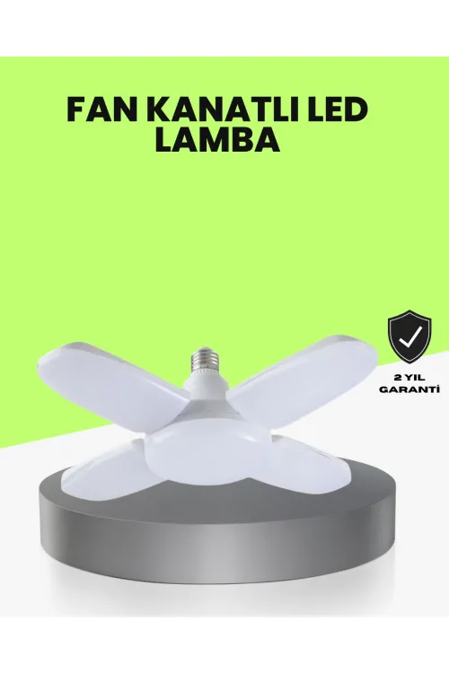 Katlanabilir 4 Kollu Led Ampül 60 Watt 6000 Lumen Beyaz Işık