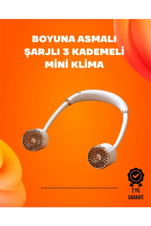 Katlanabilir Asılabilir Fan | Usb Şarjlı, 3 Vitesli Sessiz Mini Fan