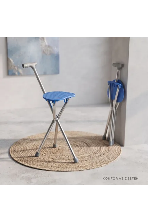 Katlanabilir Baston Sandalye - Oturaklı - 88 cm