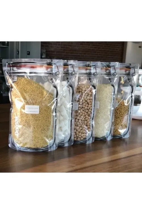 Kavanoz Görünümlü Kilitli Saklama Poşeti 620 Ml (1 Adet )