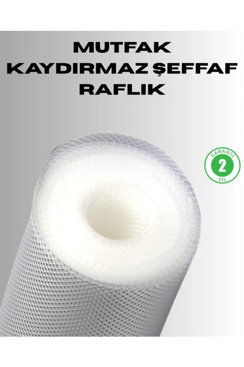Kaydırmaz Şeffaf Raflık Çekmece Örtüsü 45x300 Cm