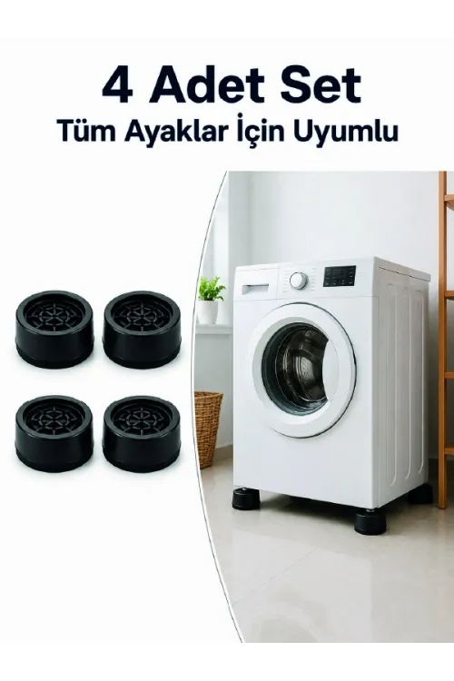Kaymaz Tabanlı 4 Adet Makine Ayak Yükseltici