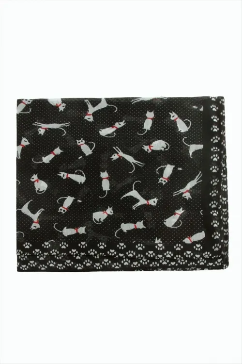 Kedi Desenli Bandana 50*50