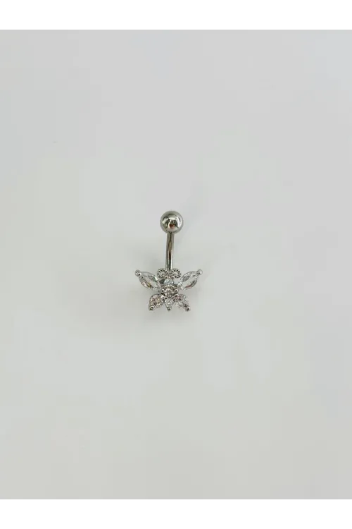 Kelebek Detaylı Göbek Piercing - Pg0130