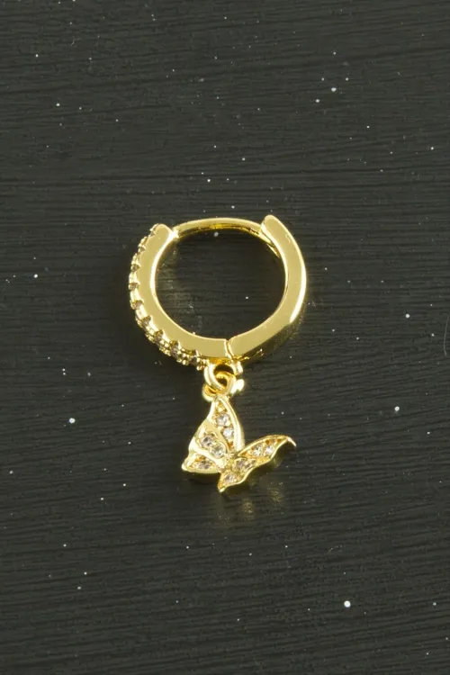 Kelebek Lüks Çelik Kulak Burun Piercing 1 Adet