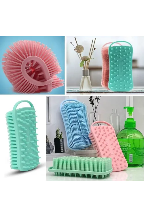 Kendiliğinden Askılı Peeling Ve Masaj Etkili Silikon Banyo Vücut Fırçası