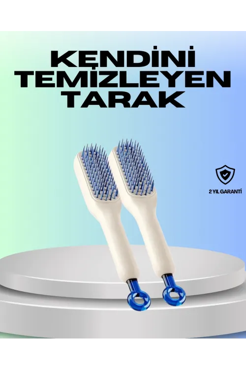 Kendini Temizleyen Ergonomik Saç Tarağı – Abs Gövde, Silikon Diş