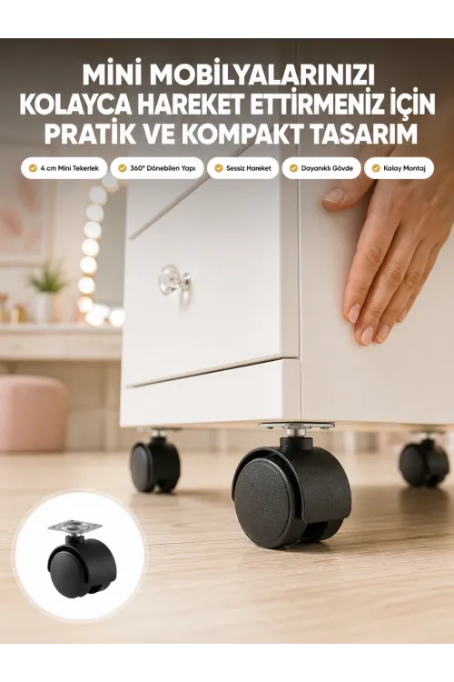 Kilitsiz 4 Cm Mobilya Ayağı Tek Adet Pratik Ve Dayanıklı