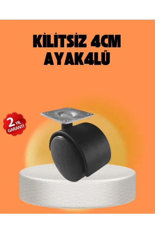 Kilitsiz 4 Cm Tekerlek Ayak 4’lü Set Sessiz Ve Dayanıklı