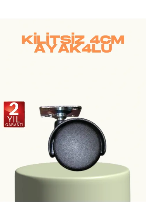 Kilitsiz Mini Tekerlek Ayak 4 Cm 4’lü Set Kolay Montaj